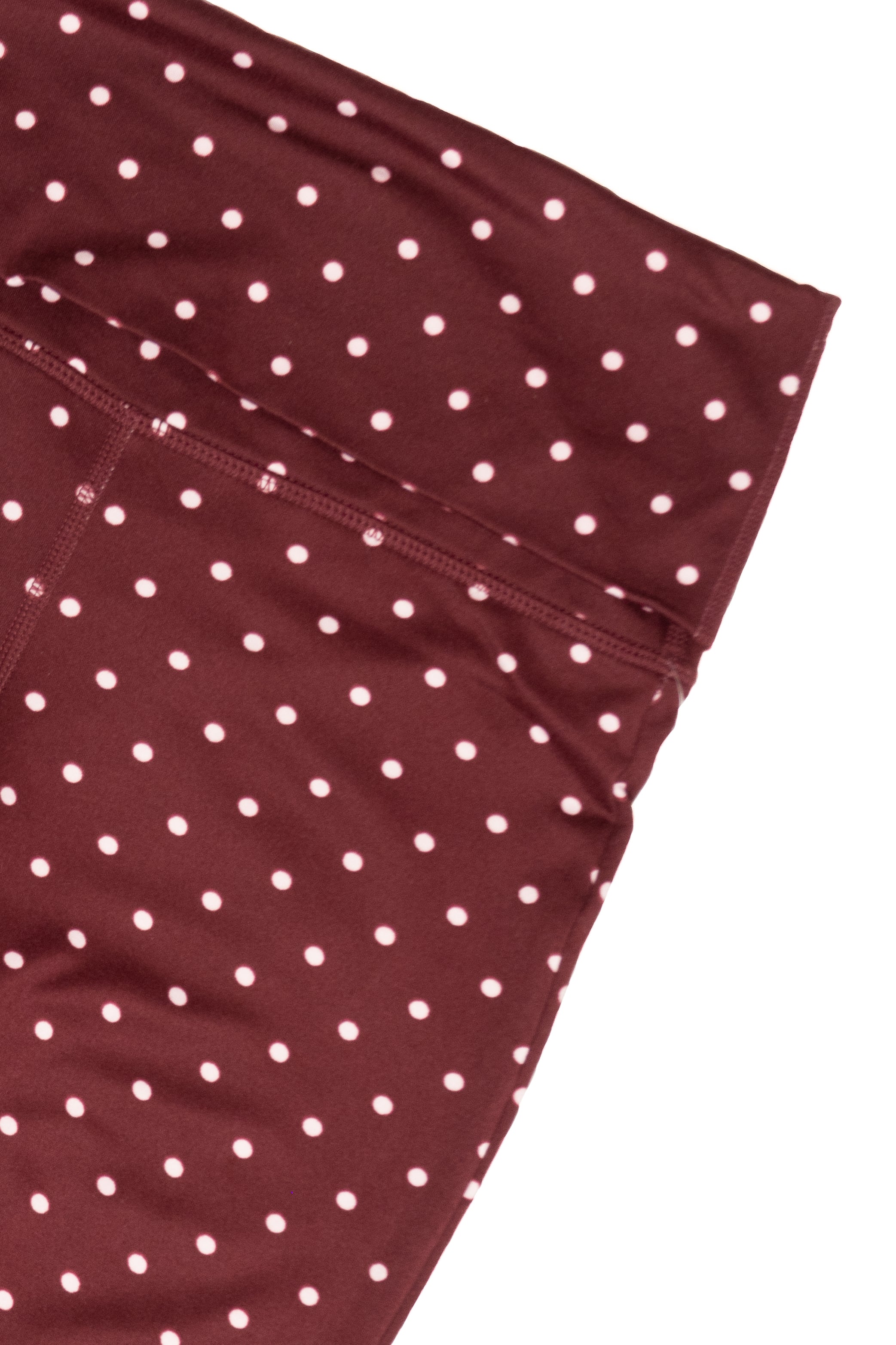 Pin Dot Foldover Flare Leggings