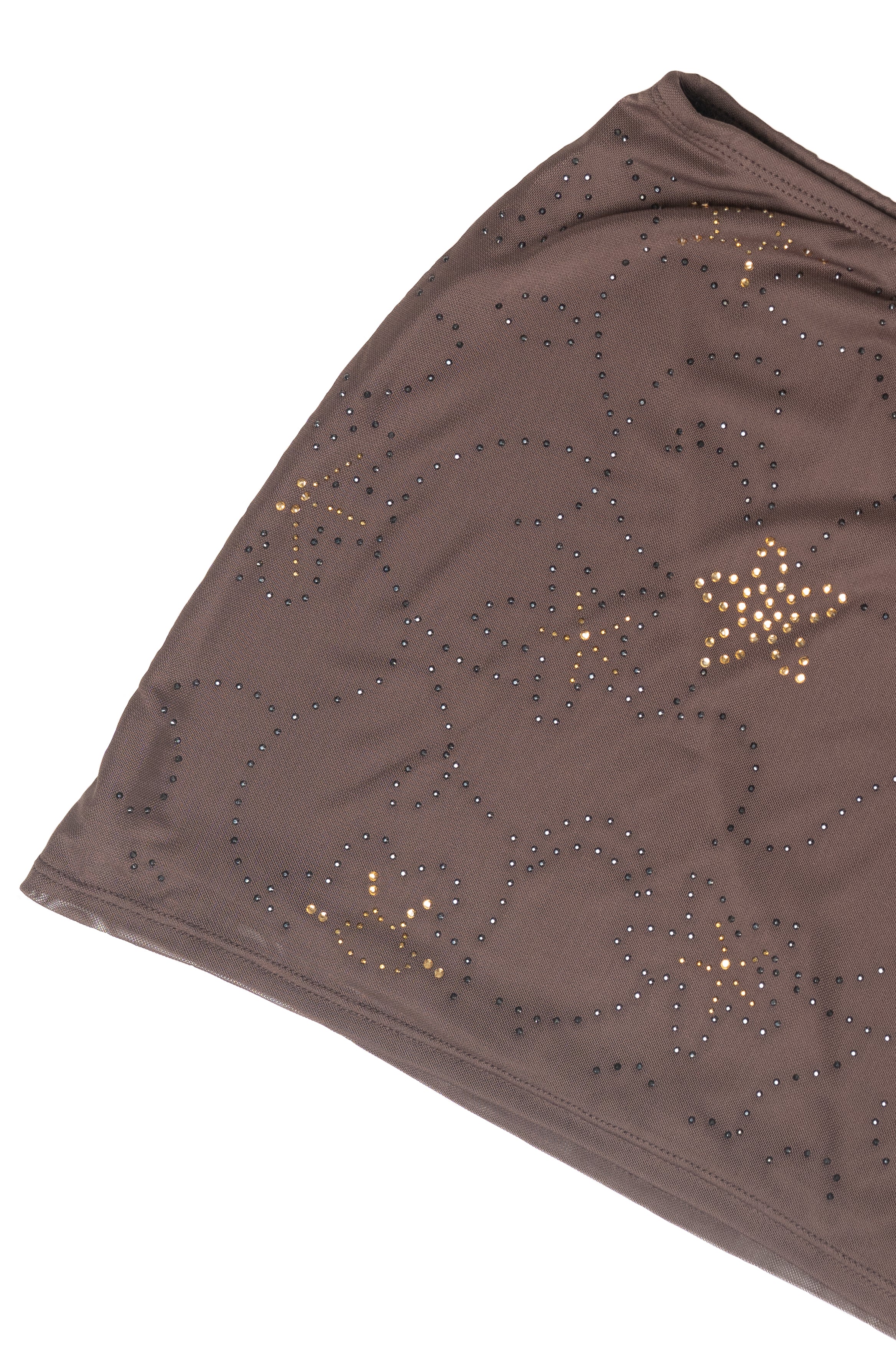 Floral Rhinestone Mini Skirt
