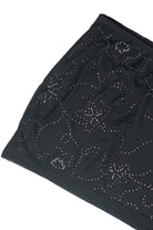 Floral Rhinestone Mini Skirt