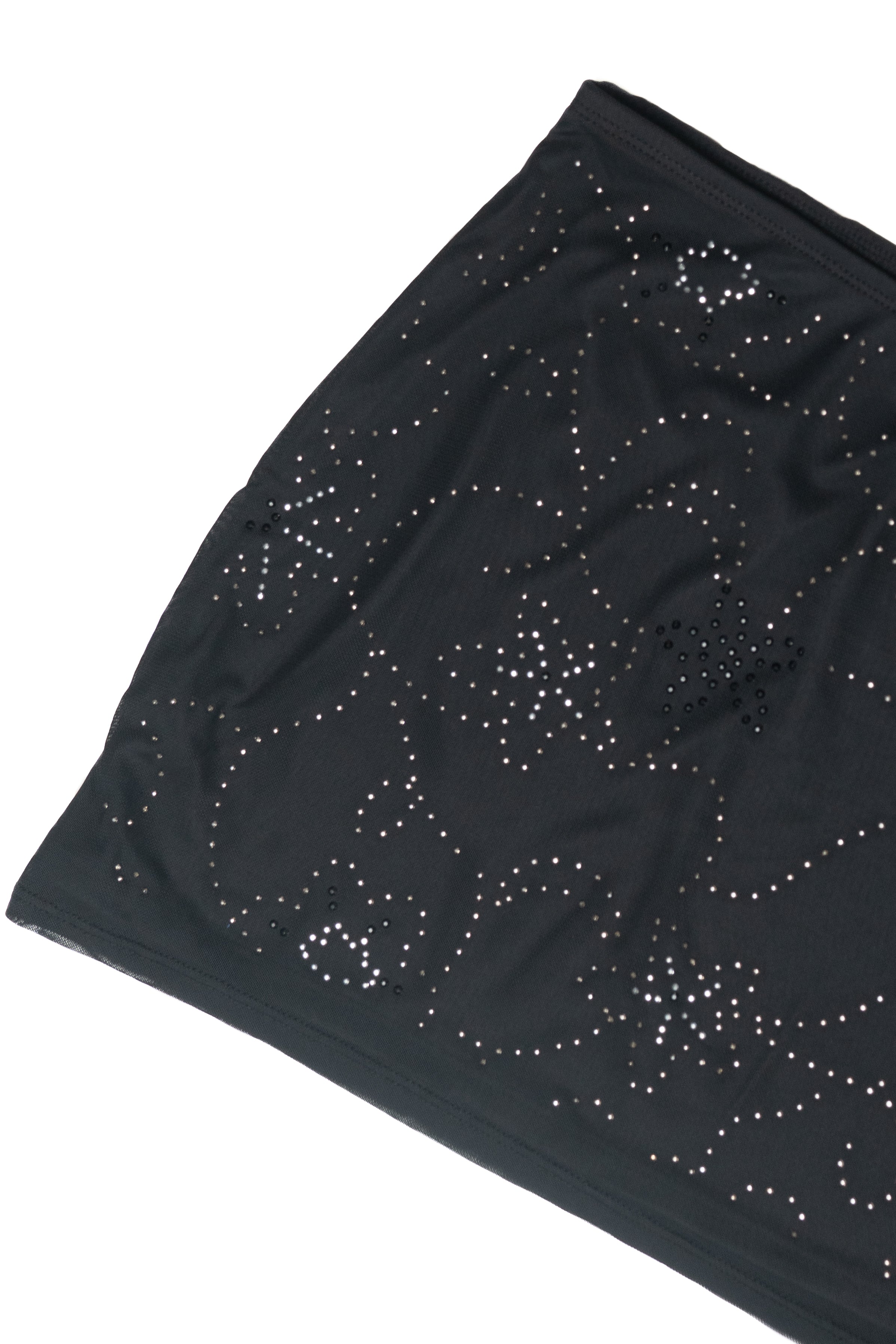 Floral Rhinestone Mini Skirt