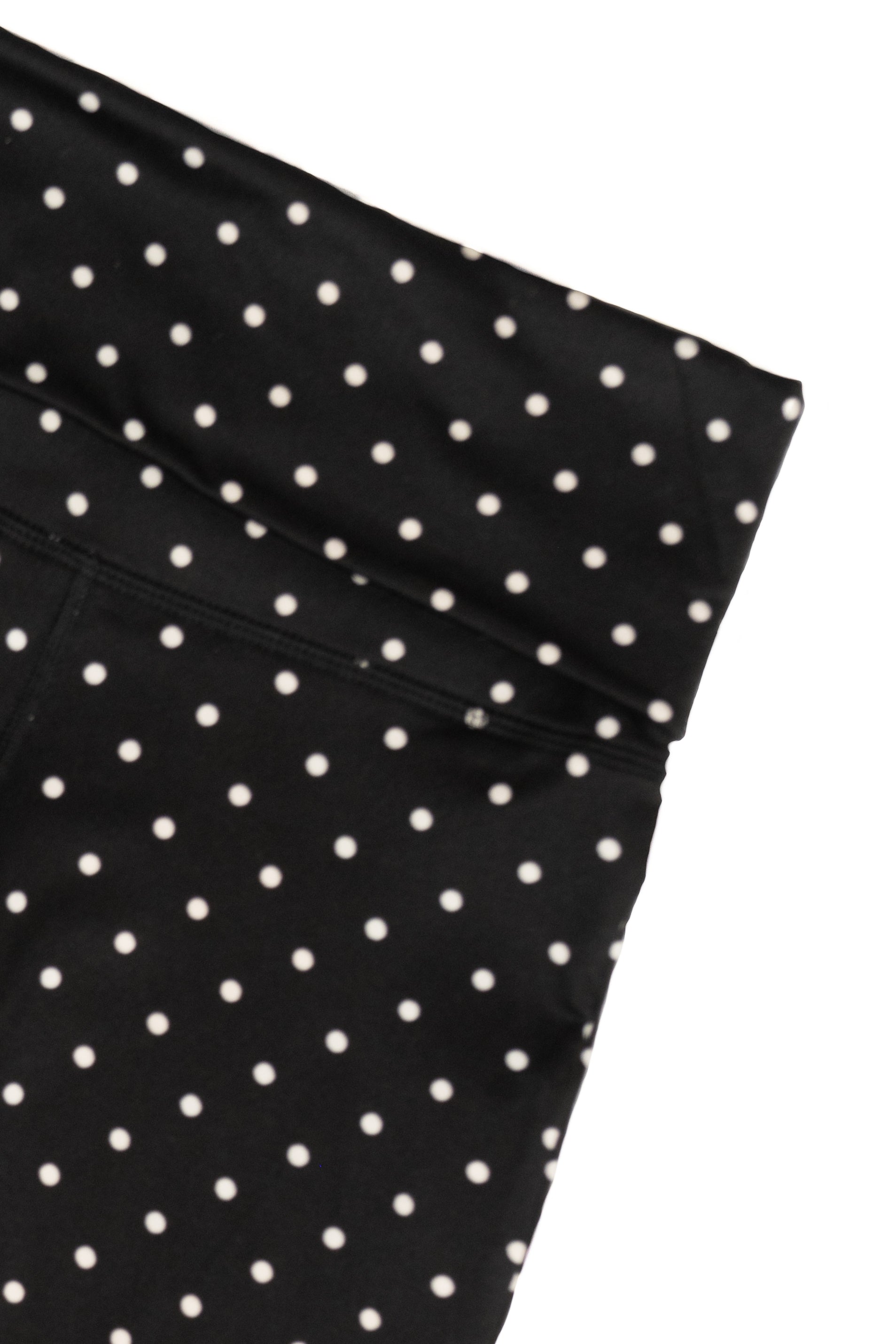 Pin Dot Foldover Flare Leggings