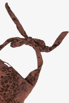Halter Cowl Mesh Mini Dress