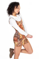 Velvet Patchwork Mini Dress