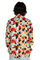 Vibrant Mod Long Sleeve Button Up Shirt