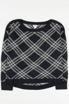 Black Plaid Sweater 3406