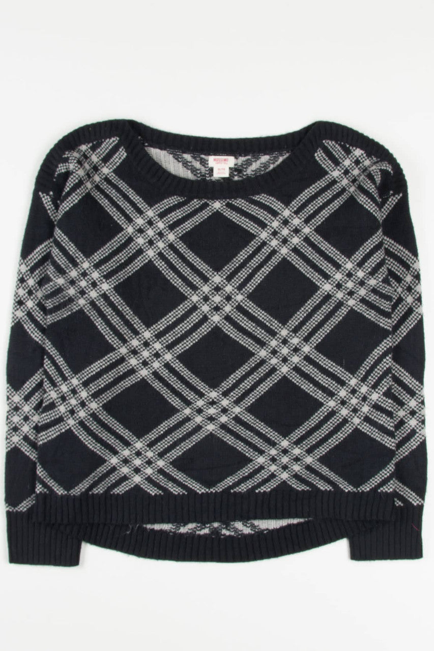 Black Plaid Sweater 3406
