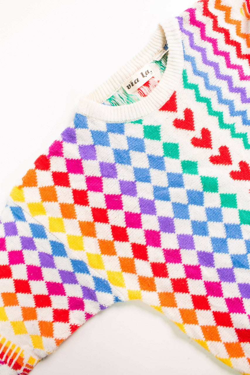 Vintage Via LA Rainbow 80s Sweater