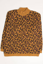 Vintage 80s Leopard Print Sweater 3491