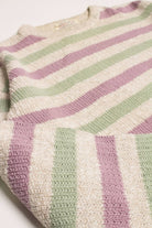 Vintage Lilac Striped Sweater 3492