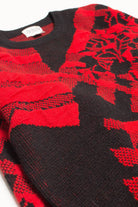 Vintage 80s Red Roses Sweater 3526