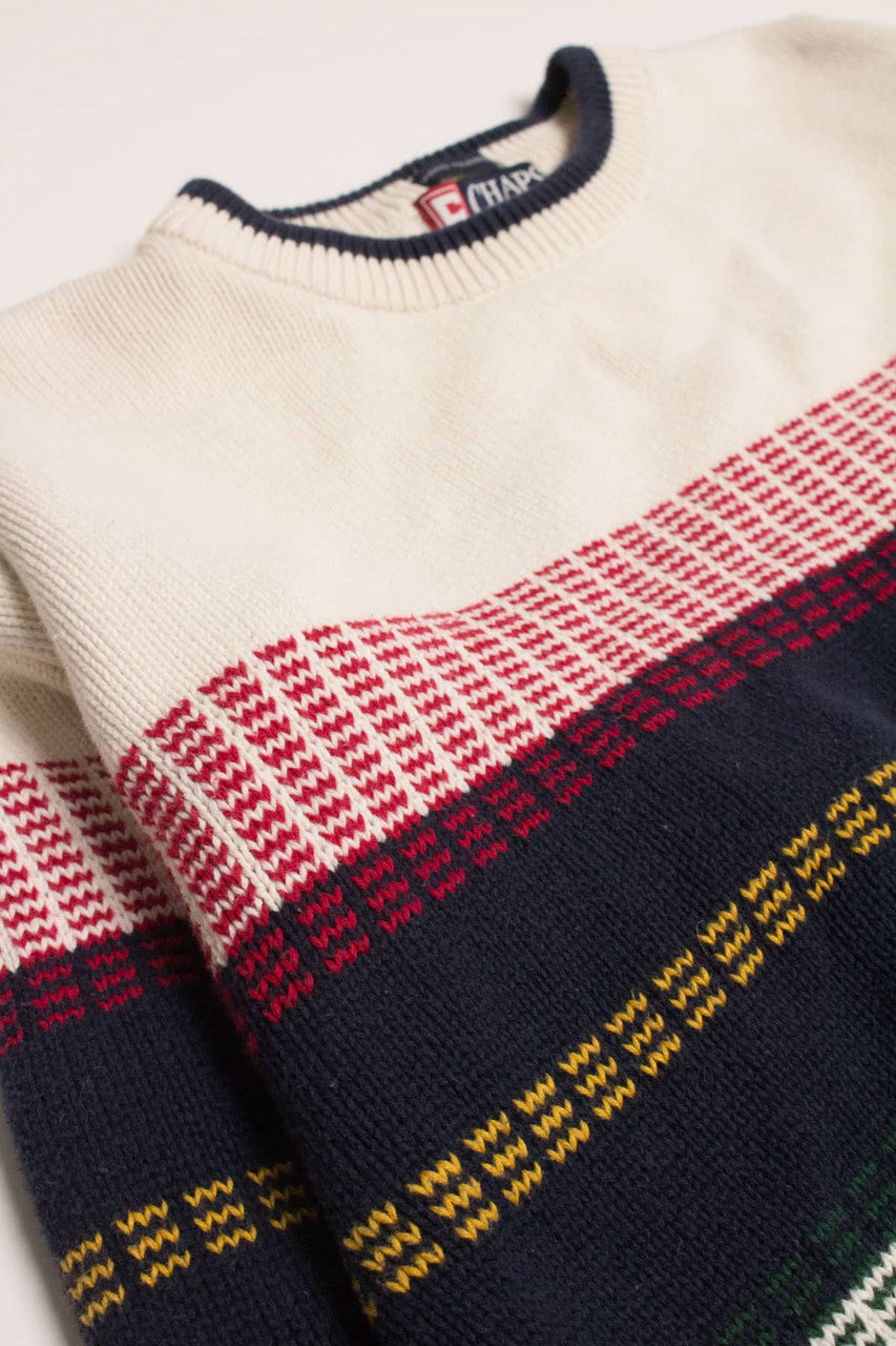 Chaps Striped Chest Sweater 3530