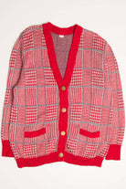Vintage Red 80s Cardigan 3538
