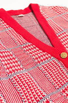 Vintage Red 80s Cardigan 3538