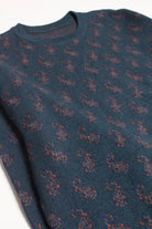 Teal Paisley 80s Sweater 3562