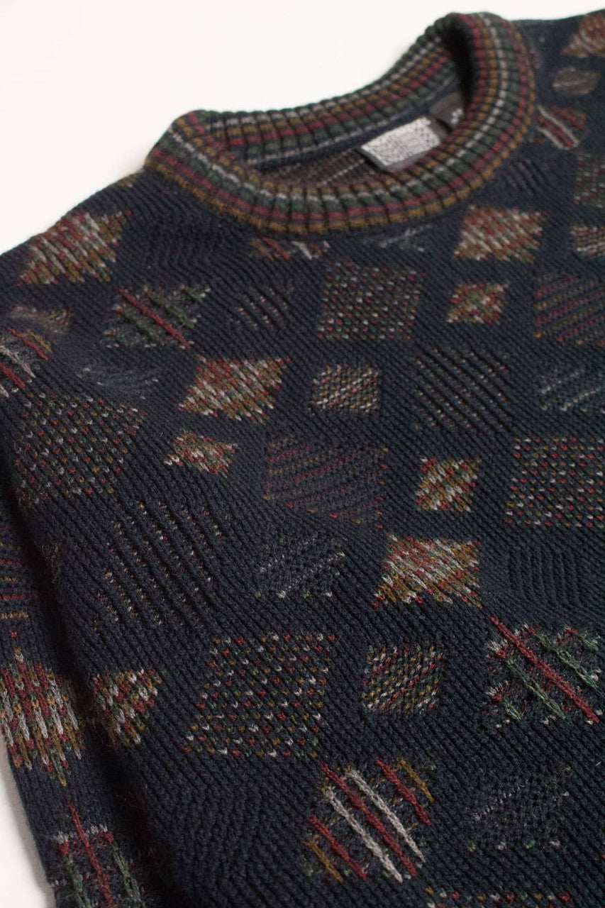 Vintage 80s Diamonds Sweater 3574