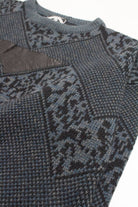 Vintage 80s Leather Detail Sweater 3580