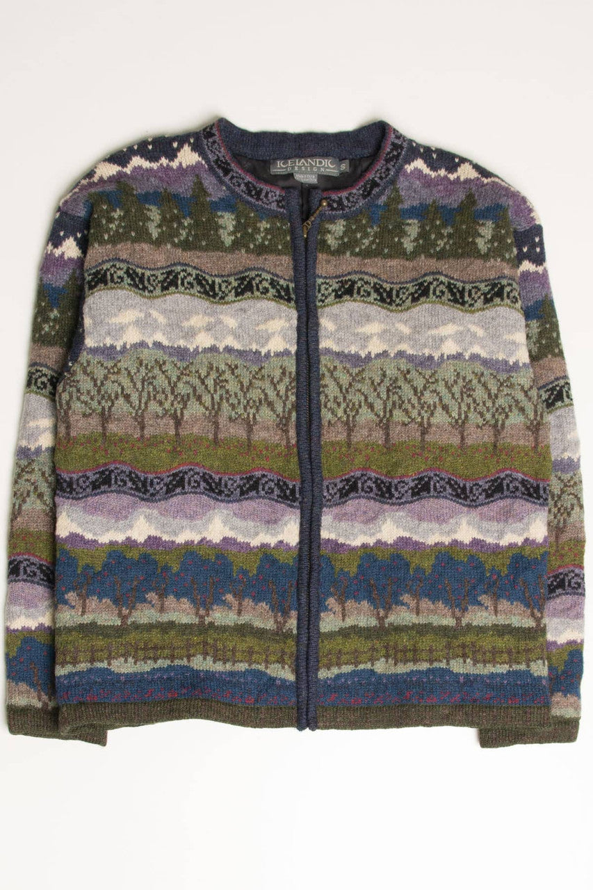Vintage Orchard Scene Sweater 3581