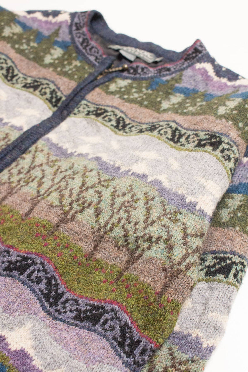 Vintage Orchard Scene Sweater 3581