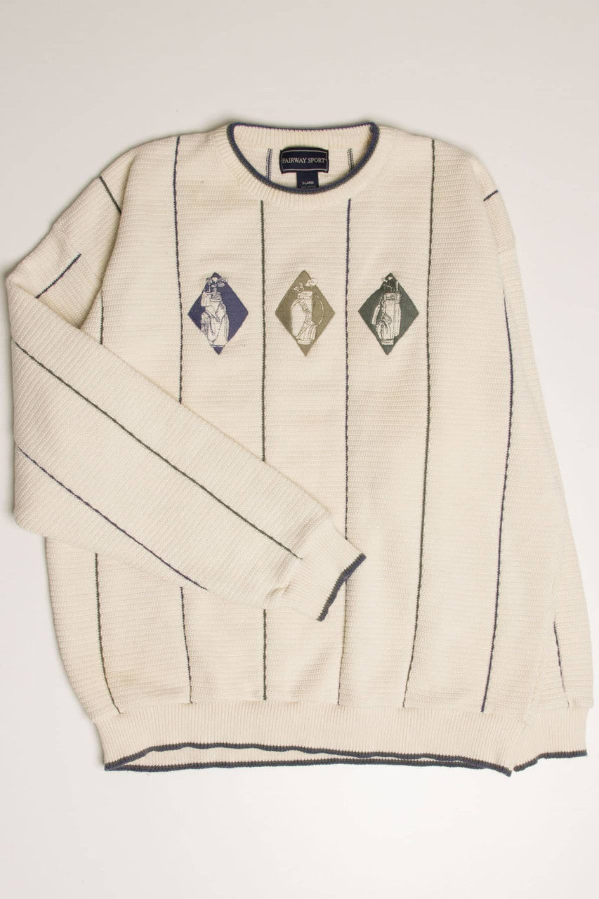 Vintage Embroidered Golf Sweater 3582