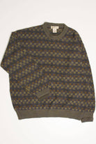 Vintage Mossy Checkered Sweater