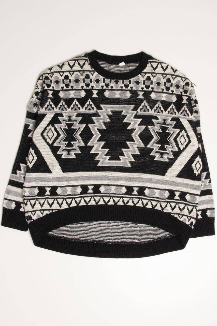 Southwestern High Low Sweater 3598
