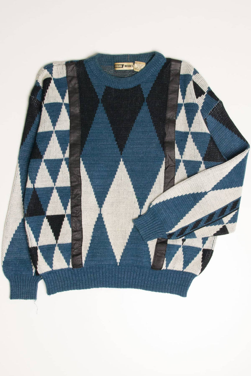 Vintage 80s Triangles Sweater 3615