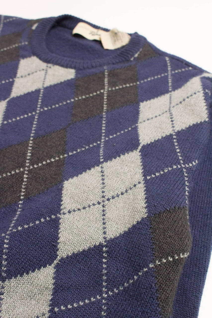 Navy Argyle Sweater 3618