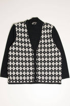 Vintage Argyle Faux Vest Sweater 3629