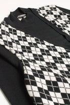 Vintage Argyle Faux Vest Sweater 3629