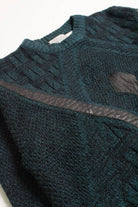 Vintage 80s Teal Sweater 3632