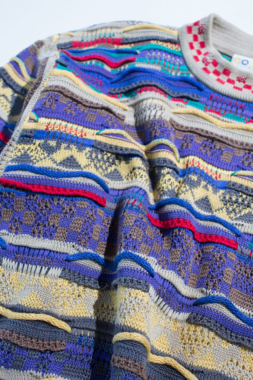 Multicolored Authentic Coogi Knit Sweater