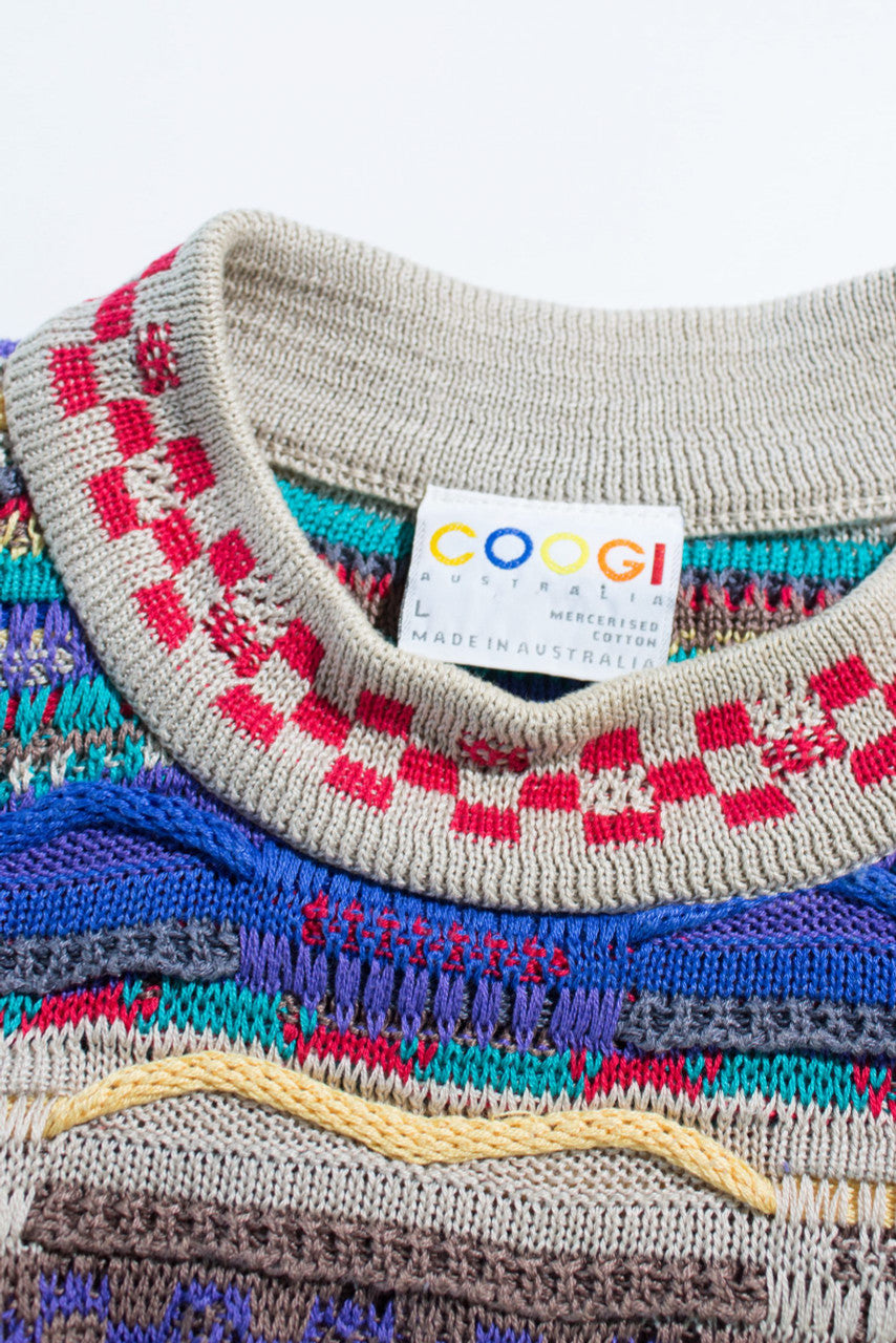Multicolored Authentic Coogi Knit Sweater