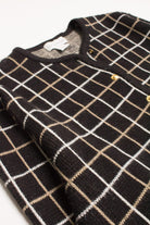Black Windowpane Cardigan 3694