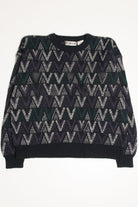 Leather Accent 80s Sweater 3697