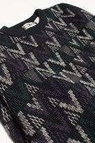 Leather Accent 80s Sweater 3697