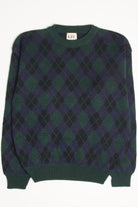 Vintage Green Argyle Sweater 3700