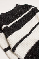 Black & White Stripes 80s Sweater 3704