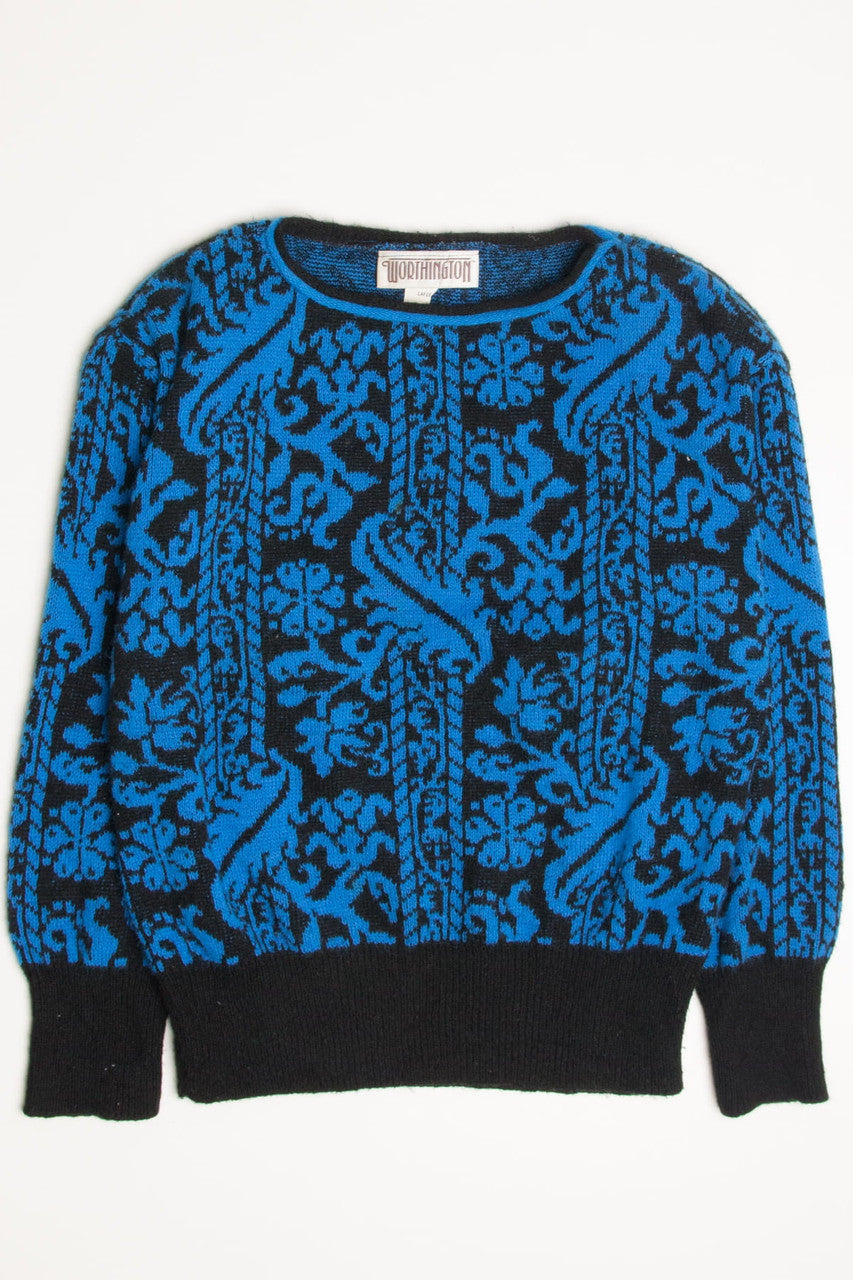 Black & Blue 80s Sweater 3709