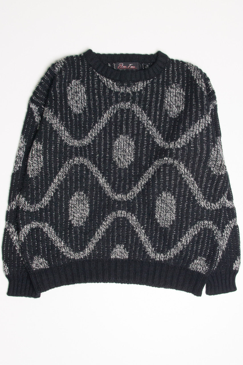 Vintage Dot & Waves 80s Sweater 3738