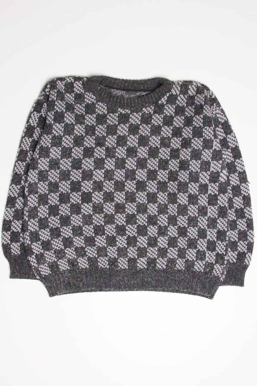 Vintage Checkered 80s Sweater 3742