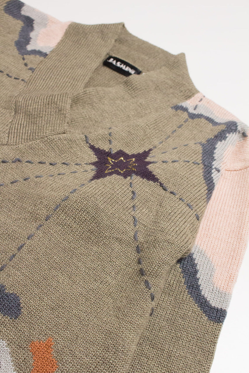 Vintage Starred Map 80s Sweater 3756