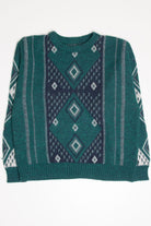 Vintage Teal 80s Sweater 3757