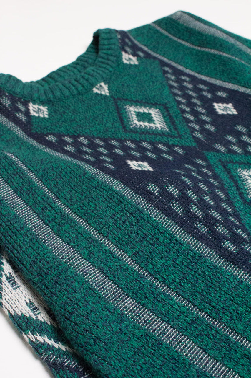 Vintage Teal 80s Sweater 3757