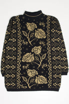 Vintage Golden Roses 80s Sweater 3759
