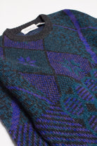 Purple & Teal Michael Gerald 80s Sweater 3760