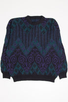 Purple & Teal 80s Sweater 3761