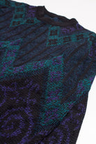 Purple & Teal 80s Sweater 3761