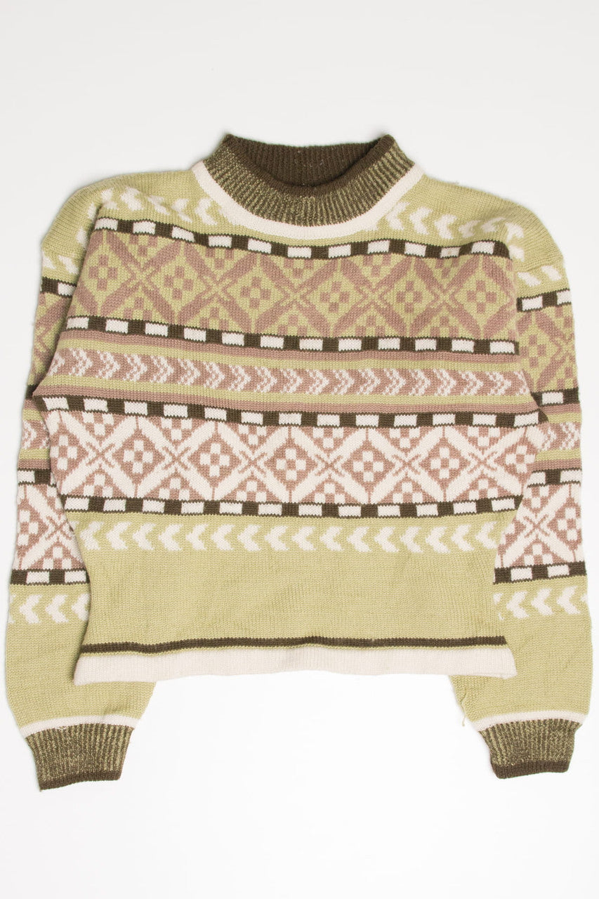 Vintage Green Cropped Sweater 3764