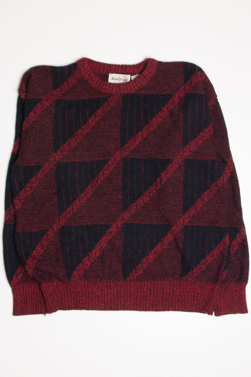 Red Michael Gerald 80s Sweater 3782