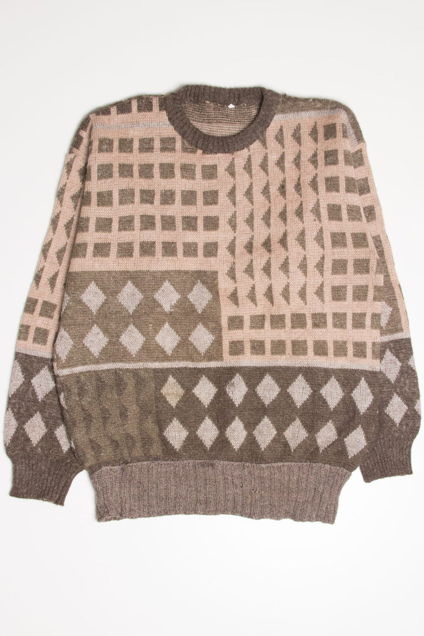 Vintage Patterned 80s Sweater 3787